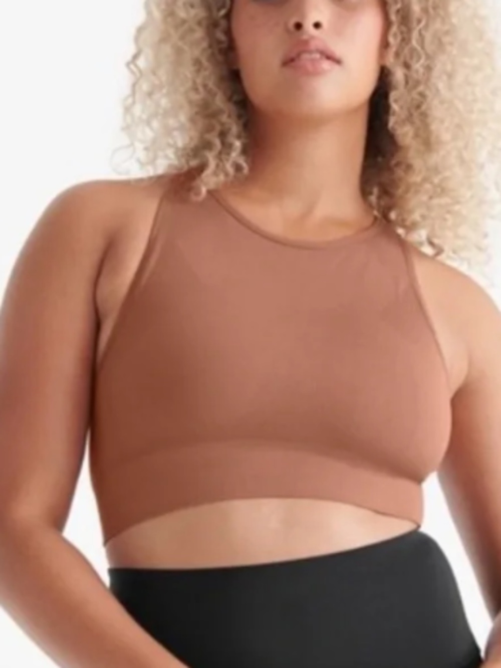 Knix Good to Go High Neck Racerback Bra Sz M in Rosewood